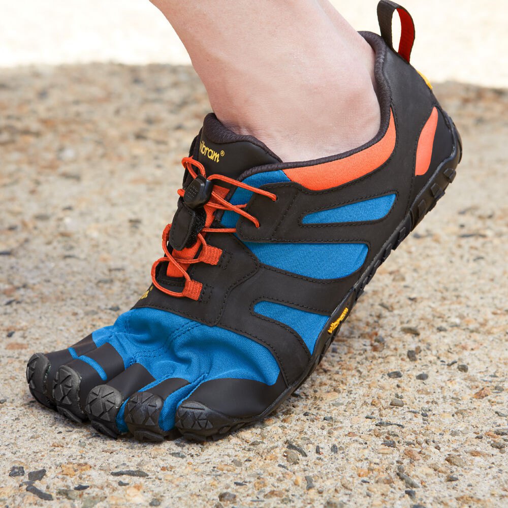 Vibram FiveFingers Heren V-Trail 2.0 - Bergschoenen Blauw/Oranje - 975083MHZ